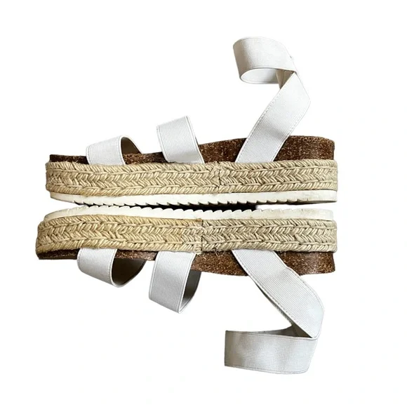 Esprit Womens white strap espadrilles size 9 sandals - Picture 2 of 4